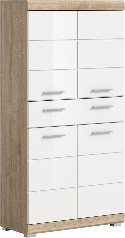 xonox.home Midischrank weiß Hochglanz/ Sonoma Eiche hell B/H/T: 74x141x31 cm xonox.home Midischrank weiß Hochglanz/ Sonoma Eiche hell B/H/T: 74x141x31 cm von xonox.home