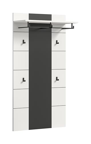 xonox.home - Paneel Canu 80x141x29 cm in Basalt grau und weiß Nb. - Wandpaneel Wandboard Wandgarderobe Garderobenwand Garderobenpaneel Flurpaneel - modern & stilvoll xonox.home - Paneel Canu 80x141x29 cm in Basalt grau und weiß Nb. - Wandpaneel Wandboard Wandgarderobe Garderobenwand Garderobenpaneel Flurpaneel - modern & stilvoll von xonox.home