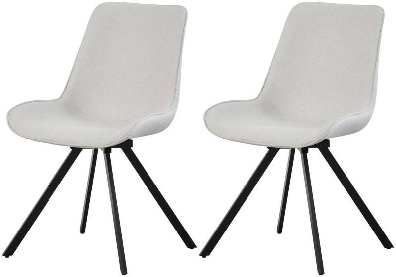 xonox.home Polsterstuhl, Esszimmerstühle aus Webstoff in creme & Metallbeinen 52 x 85 x 61 cm xonox.home Polsterstuhl, Esszimmerstühle aus Webstoff in creme & Metallbeinen 52 x 85 x 61 cm von xonox.home