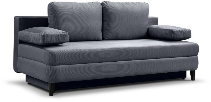 xonox.home Schlafsofa, 2,5 Sitzer aus Cord in blau-grau inkl. Zierkissen 200x91x100cm xonox.home Schlafsofa, 2,5 Sitzer aus Cord in blau-grau inkl. Zierkissen 200x91x100cm von xonox.home