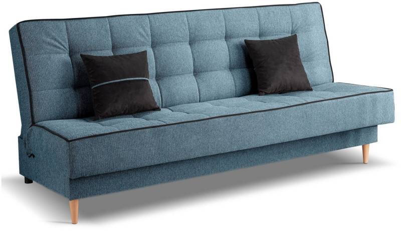 xonox.home Schlafsofa, 3 Sitzer aus Strukturstoff in blau inkl. Zierkissen B/H/T: 199x91x91cm xonox.home Schlafsofa, 3 Sitzer aus Strukturstoff in blau inkl. Zierkissen B/H/T: 199x91x91cm von xonox.home