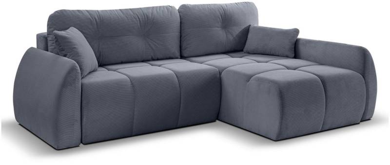 xonox.home Schlafsofa, aus Cord in blau-grau inkl. Zierkissen Recamiere rechts 255x107x155cm xonox.home Schlafsofa, aus Cord in blau-grau inkl. Zierkissen Recamiere rechts 255x107x155cm von xonox.home