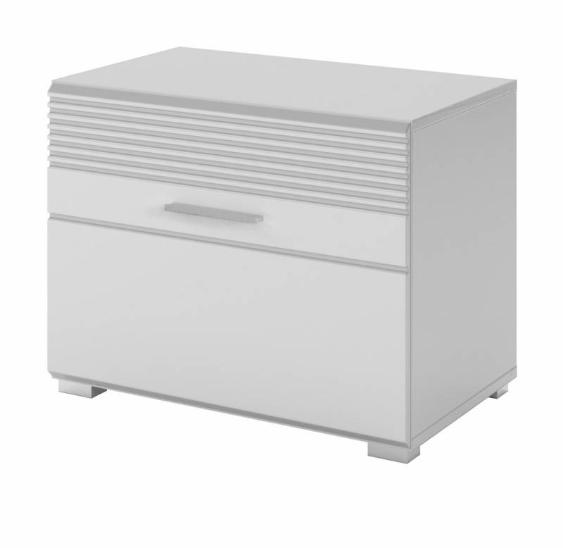 Inn.Furn Schuhbank Leon (Garderobenbank in weiß Hochglanz, BxH 60 x 47 cm), mit Stauraum von Inn.Furn
