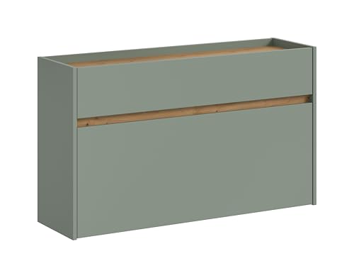 xonox.home – Schuhkommode Drive 61x110x32 cm in Salbei und Artisan Oak Nachbildung – Flurkommode mit Schublade – Moderner Schuhschrank für Diele & Eingangsbereich – minimalistisch & funktional xonox.home – Schuhkommode Drive 61x110x32 cm in Salbei und Artisan Oak Nachbildung – Flurkommode mit Schublade – Moderner Schuhschrank für Diele & Eingangsbereich – minimalistisch & funktional von xonox.home