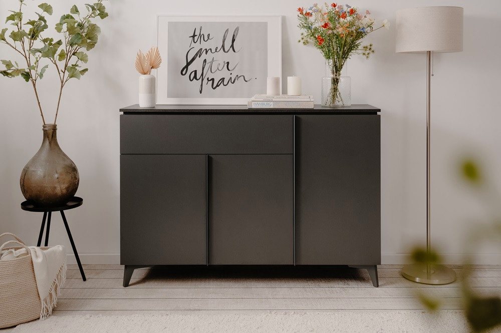 Finori Schuhschrank Kommode Sideboard Bertrix, Schiefer dunkel / Anthrazit, verschiedene Finori Schuhschrank Kommode Sideboard Bertrix, Schiefer dunkel / Anthrazit, verschiedene von Finori