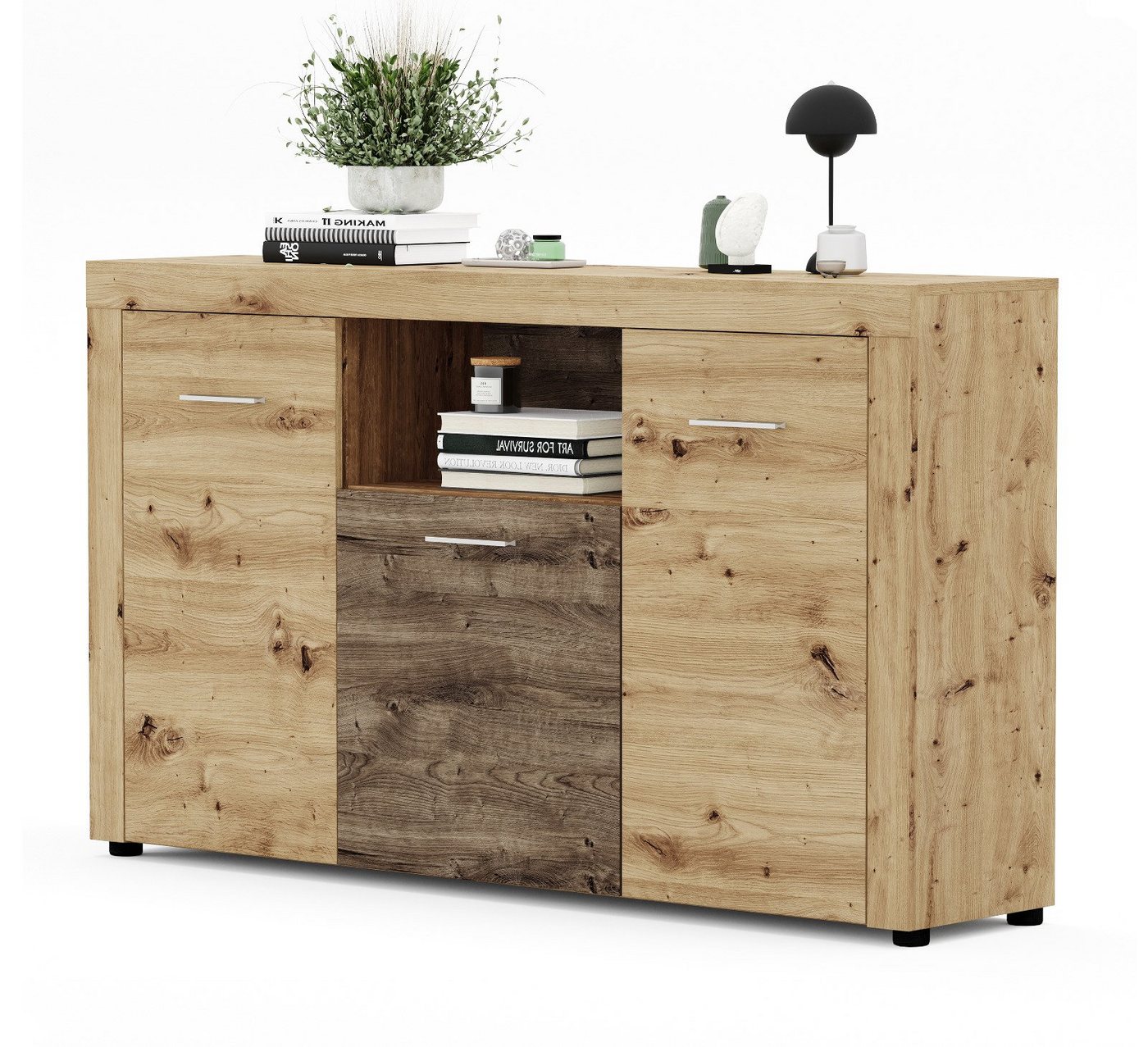 xonox.home Sideboard Fly (in Artisan Eiche, 152 x 89 cm), mit viel Stauraum von xonox.home