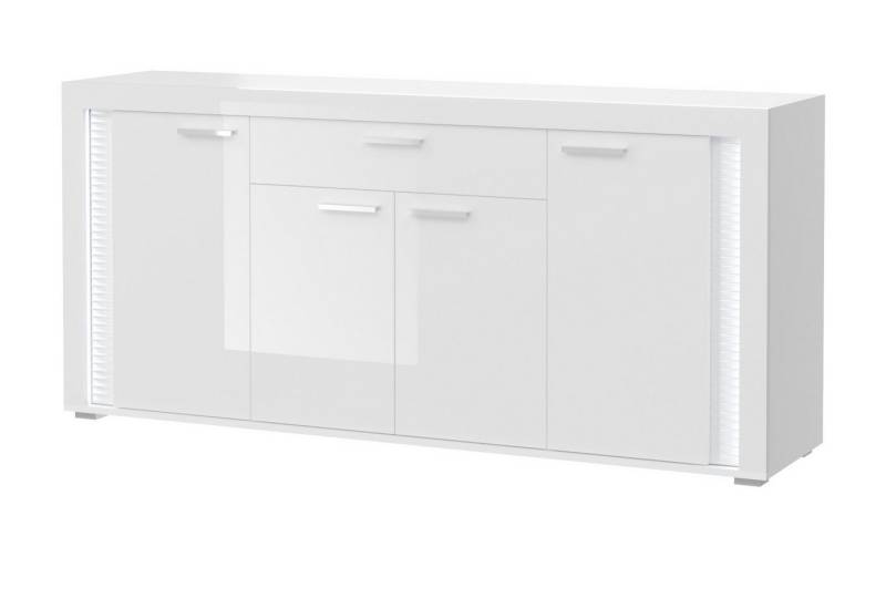 Inn.Furn Sideboard Sunroof (Anrichte in weiß Hochglanz, 182 x 86 cm), inklusive Beleuchtung, Soft-Close-Funktion von Inn.Furn
