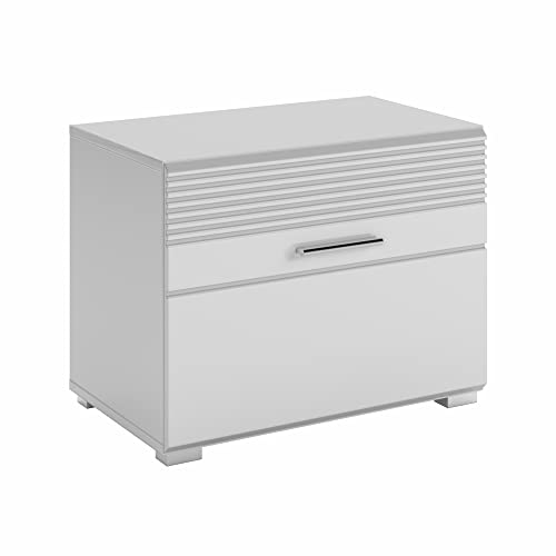 xonox.home Garderobe Linus Sitzbank Bank Garderobenbank Flurbank Truhe in weiß, ca. 60x47x37cm von xonox.home