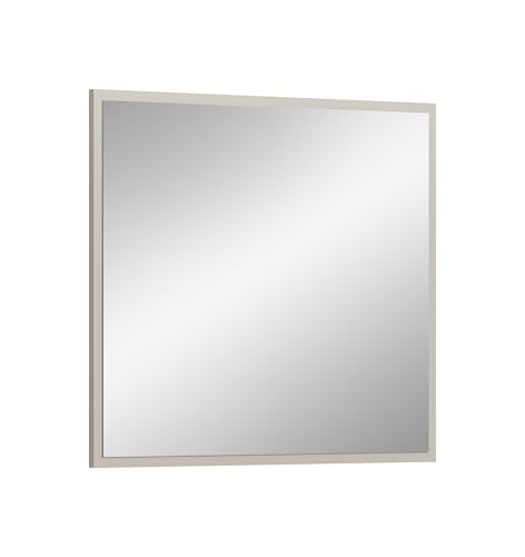 xonox.home – Spiegel Slide 80x70x2 cm in Kaschmir Nachbildung – Moderner Garderobenspiegel mit Einer Spiegelfläche für Garderobe & Flur – Wandspiegel elegant & kompakt von xonox.home