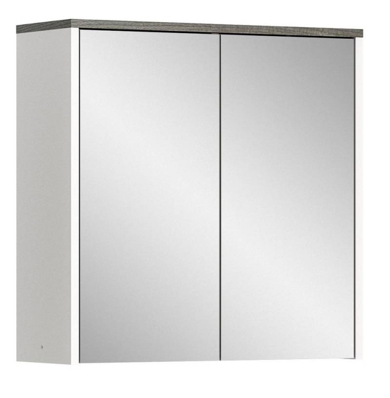 xonox.home Spiegelschrank Los Angeles Spiegelfront Weiß Melamin Modern 65x70x21 cm von xonox.home
