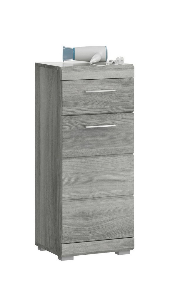 xonox.home Stauraumschrank Soul Rauchsilber Siphonausschnitt Melamin Modern 37x88x31 cm von xonox.home