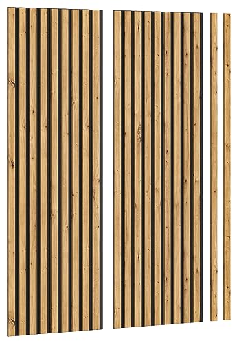 xonox.home System Silence X4FG2103 Wandpaneel Wandverkleidung Lamellenverkleidung Akustikpaneel 2er Set in Artisan Eiche Nb. ca. 40x120x2 cm von xonox.home