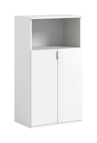 xonox.home Systemmöbel Projekt X Schuhkommode Schuhschrank Schuhaufbewahrung Kommode in weiß Hochglanz, ca. 60x110x37 cm von xonox.home