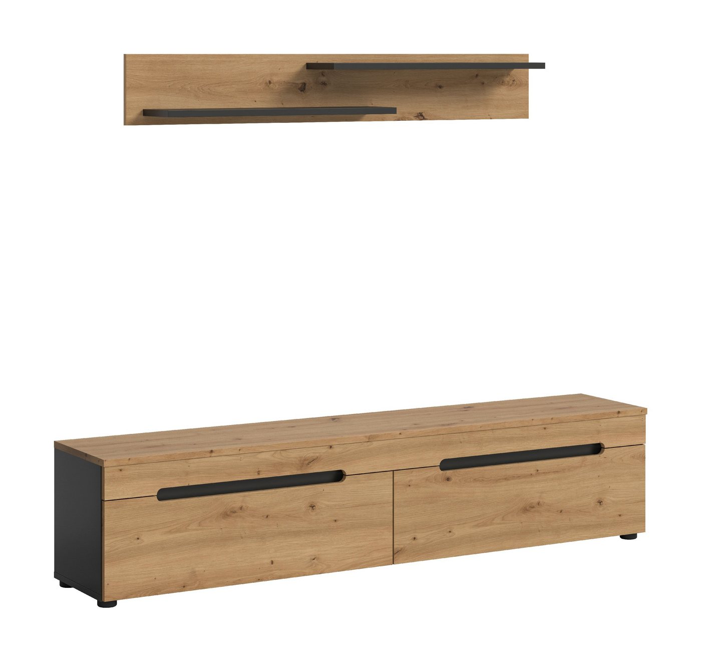 xonox.home TV-Schrank Canu Basalt grau Melamin beschichtet modern 170x38x33 cm von xonox.home