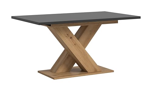 xonox.home Tisch Motion X4AE3T56 Ausziehbarer Esstisch in Artisan Nb. und grau Nb. mit X-Fußgestelll, ca. 150-190x76x90 cm von xonox.home