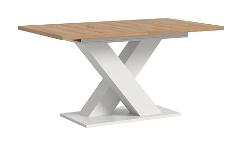 xonox.home Tisch Motion X4AH4T58 Ausziehbarer Esstisch in Artisan Nb. und weiß Nb. mit X-Fußgestell, ca. 150-190x76x90 cm xonox.home Tisch Motion X4AH4T58 Ausziehbarer Esstisch in Artisan Nb. und weiß Nb. mit X-Fußgestell, ca. 150-190x76x90 cm von xonox.home