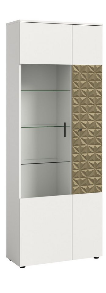 xonox.home Vitrine in Weiß - 70x195x37cm (BxHxT) von xonox.home