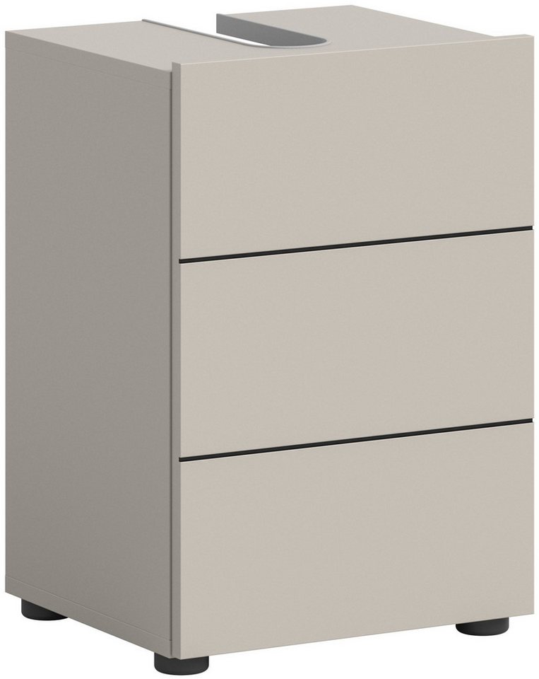 xonox.home Waschbeckenschrank Vira in Kaschmir Nachbildung und schwarz B/H/T: 38x56x34 cm xonox.home Waschbeckenschrank Vira in Kaschmir Nachbildung und schwarz B/H/T: 38x56x34 cm von xonox.home