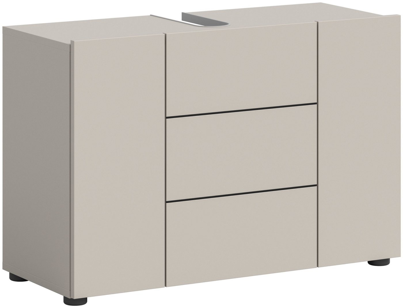 xonox.home Waschbeckenschrank Vira in Kaschmir Nachbildung und schwarz B/H/T: 82x56x34 cm xonox.home Waschbeckenschrank Vira in Kaschmir Nachbildung und schwarz B/H/T: 82x56x34 cm von xonox.home