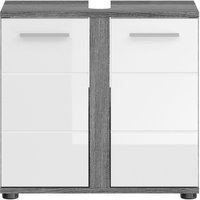 xonox.home Waschbeckenunterschrank »Blake«, BxHxT: 60 x 57 x 34 cm, Holzwerkstoff - weiss | silberfarben von xonox.home