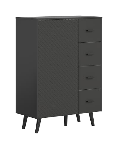 xonox.home Wohnen Linea X84C2902 Kommode Sideboard Schrank in grau matt tiefzieh, in ca. 84x114x37 cm von xonox.home