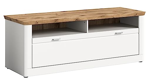 xonox.home Wohnen Michigan X1FC1T30 Lowboard Kommode Schrank TV-Schrank in Front weiß matt Tiefzieh, Korpus weiß Nb.und Oberboden/Rückwand Viking Oak Nb.ca. 154x59x54 cm xonox.home Wohnen Michigan X1FC1T30 Lowboard Kommode Schrank TV-Schrank in Front weiß matt Tiefzieh, Korpus weiß Nb.und Oberboden/Rückwand Viking Oak Nb.ca. 154x59x54 cm von xonox.home