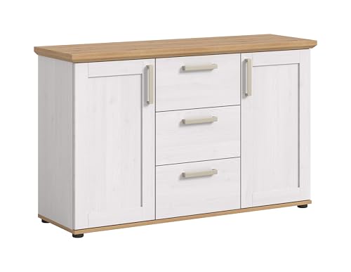 xonox.home Wohnzimmer Verona Sideboard Kommode Anrichte Stauraumschrank in Sibiu Lärche Absetzung Artisan Eiche Nb., ca. 129x80x40 cm von xonox.home