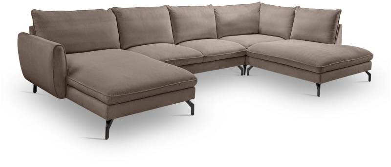 xonox.home Wohnlandschaft, in U-Form Recamiere rechts aus Kleincord in braun-beige 361x87x202cm xonox.home Wohnlandschaft, in U-Form Recamiere rechts aus Kleincord in braun-beige 361x87x202cm von xonox.home