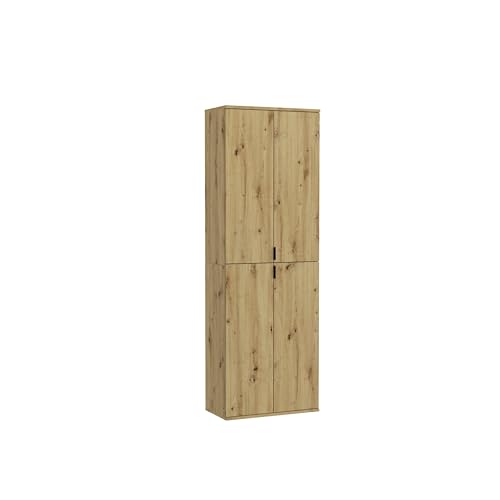 xonox.home X07G2T14 Projekt X Schrank Hochschrank breit in Front Artisan Eiche Nb./Spiegel Korpus Artisan Nb. ca.61 x 193 x 34 von xonox.home