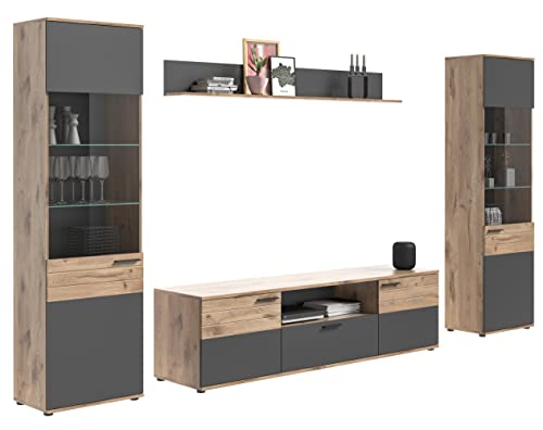 xonox.home X12B8W02 Mason Wohnzimmer Möbel Set, Komplementäres Wohnzimmer Set 4-TLG von xonox.home