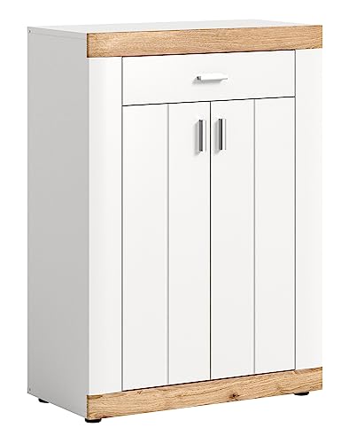 xonox.home - Schuhkommode Laredo 73x104x37 cm in weiß und weiß matt Tiefzieh - Schuhschrank Stauraummöbel Stauraum Schuhkommode - modern und funktional xonox.home - Schuhkommode Laredo 73x104x37 cm in weiß und weiß matt Tiefzieh - Schuhschrank Stauraummöbel Stauraum Schuhkommode - modern und funktional von xonox.home