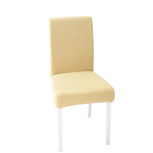 Wasserdichter Stretch-Stuhlbezug, modern, einfach, for Hotel, Esstisch, Restaurant, universeller Stuhlschutzbezug(Beige,6pcs) von xotoa