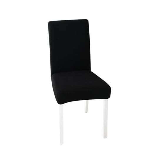 Wasserdichter Stretch-Stuhlbezug, modern, einfach, for Hotel, Esstisch, Restaurant, universeller Stuhlschutzbezug(Black,2pcs) von xotoa