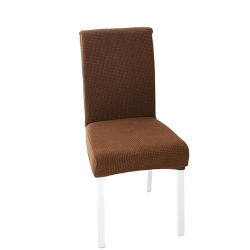 Wasserdichter Stretch-Stuhlbezug, modern, einfach, for Hotel, Esstisch, Restaurant, universeller Stuhlschutzbezug(Coffee,4pcs) von xotoa