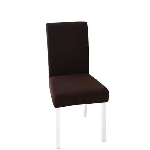 Wasserdichter Stretch-Stuhlbezug, modern, einfach, for Hotel, Esstisch, Restaurant, universeller Stuhlschutzbezug(Deepcoffee,4pcs) von xotoa