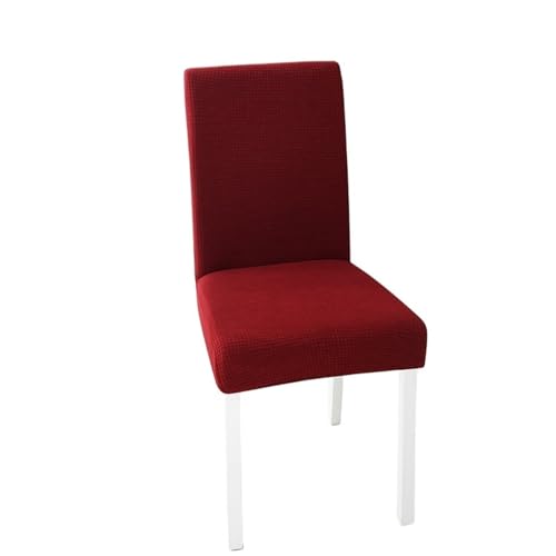 Wasserdichter Stretch-Stuhlbezug, modern, einfach, for Hotel, Esstisch, Restaurant, universeller Stuhlschutzbezug(WineRed,4pcs) von xotoa
