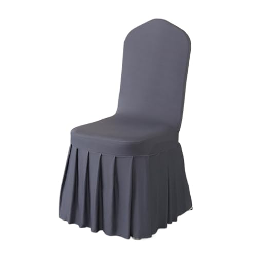 xotoa All-Inclusive-Plissee-Rock-Stuhl-Abdeckung Hochzeitsbankett Hochzeitstreffen Hocker Abdeckung(Darkgray,2pcs 45 * 45 * 95cm) von xotoa