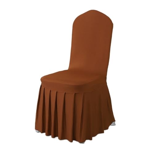 xotoa All-Inclusive-Plissee-Rock-Stuhl-Abdeckung Hochzeitsbankett Hochzeitstreffen Hocker Abdeckung(Lightcoffee,2pcs 45 * 45 * 95cm) von xotoa