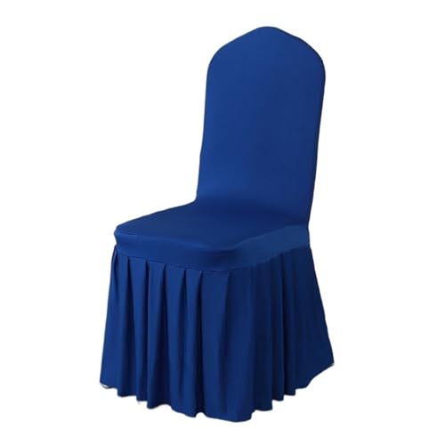 xotoa All-Inclusive-Plissee-Rock-Stuhl-Abdeckung Hochzeitsbankett Hochzeitstreffen Hocker Abdeckung(Royalblue,4pcs 45 * 45 * 95cm) von xotoa