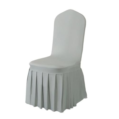 xotoa All-Inclusive-Plissee-Rock-Stuhl-Abdeckung Hochzeitsbankett Hochzeitstreffen Hocker Abdeckung(Silvergray,4pcs 45 * 45 * 95cm) von xotoa