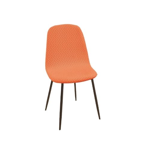 xotoa Einfacher, einfarbiger Stretch-Stuhlbezug, verschleißfest und rutschfest, universeller Sitzschutzbezug for alle Vier Jahreszeiten(Orange,4pcs) von xotoa