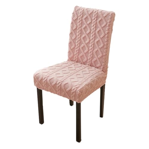 xotoa Einfacher Stil, universeller Stuhlbezug, elastisch, bequem, Dicker Bankbezug aus Baumwollsamt(Pink,4pcs) von xotoa