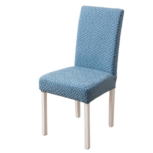 xotoa Four Seasons Universal Stretch Verdickter All-Inclusive-Stuhlbezug Geometrisches Muster(6pcs Westlakeblue) von xotoa