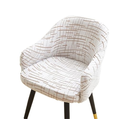 xotoa Hohe Armlehne Gebogene Stuhl Abdeckung Rückenlehne Integrierte Design Hause Sitz Protector(Coffee,4pcs) von xotoa