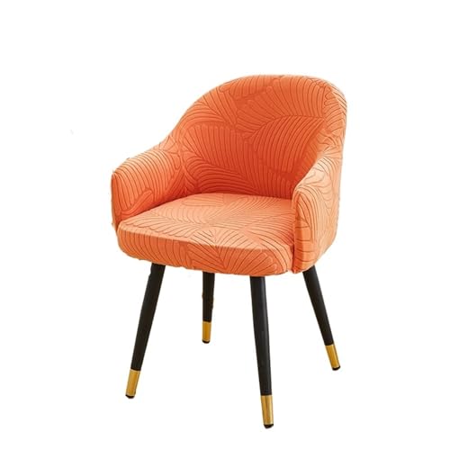 xotoa Hohe Armlehne Gebogene Stuhl Abdeckung Rückenlehne Integrierte Design Hause Sitz Protector(Orange,2pcs) von xotoa