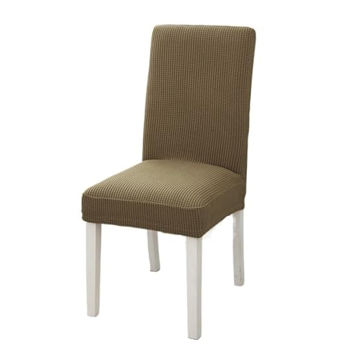 xotoa Moderne einfache elastische Stuhlhusse Dicke Einteilige Esstisch- und Stuhlschutzhülle(Deepkhaki,4pcs) von xotoa