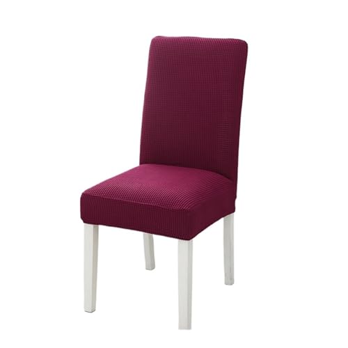 xotoa Moderne einfache elastische Stuhlhusse Dicke Einteilige Esstisch- und Stuhlschutzhülle(RaffiRed,6pcs) von xotoa