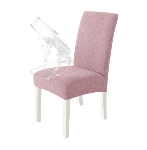 xotoa Moderner, Schlichter Stuhlbezug mit Karomuster, elastisch, vollständiger Bezug, einteiliges Design, Schutzhülle for Esszimmerstühle zu Hause(Pink,6pcs) von xotoa