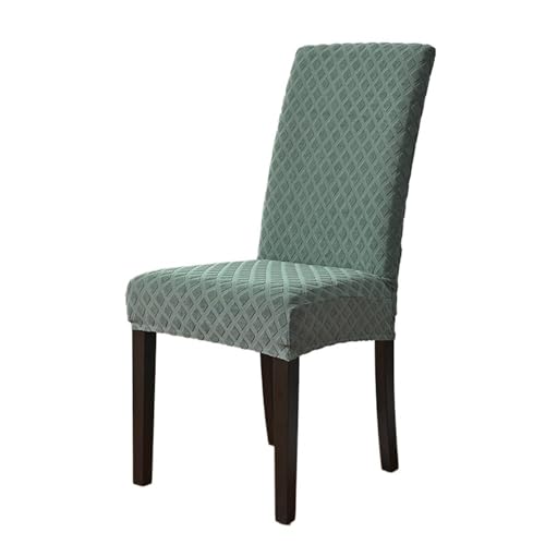 xotoa Moderner Stuhlbezug mit einfachem geometrischem Muster, Jacquard-Diamant, Bezug for Hocker mit hoher Rückenlehne(MatchaGreen,2pcs) von xotoa
