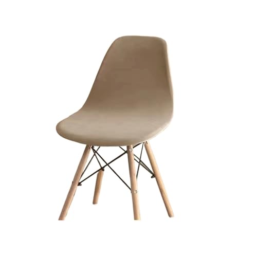 xotoa Schlichter, moderner, elastischer Stuhlbezug mit spezieller Form, rutschfestes Design, Schutzhülle for Esstischstühle zu Hause(Camel,6pcs) von xotoa